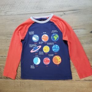 Mini Boden Boys Long Sleeve Shirt Planets